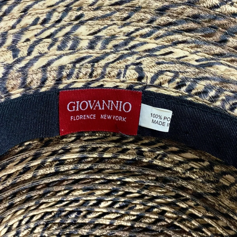 GIOVANNIO Florence NEW YORK Animal Print Derby Sun Hat